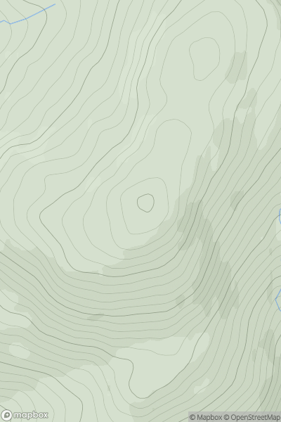 Thumbnail image for Beinn Bhreac [Loch Linnhe to Loch Etive] showing contour plot for surrounding peak